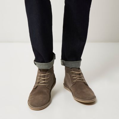 Brown suede Chukka boots